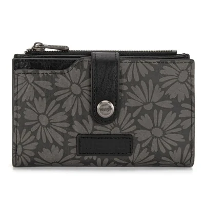 Billetera Wrangler Daisy 15 cm x 10 cm x 3 cm Negra