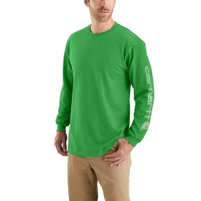 Camiseta Carhartt Dearborn LS Verde Oliva Jaspeado XS