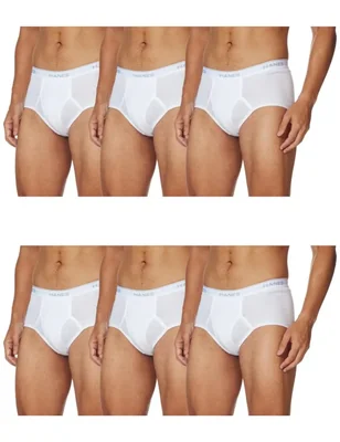 Calzoncillo Hanes FreshIQ de algodón sin etiqueta para hombre paquete de 6 unidades color blanco M