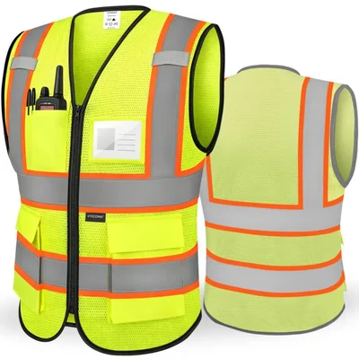 Chaleco de Seguridad TICONN Clase ANSI 2 Alta Visibilidad
