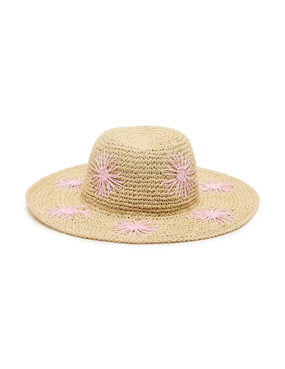 Sombrero Ala Mediana Steve Madden Estampado Bordado