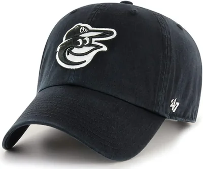Gorra ajustable 47 Brand Baltimore Orioles con contorno negro y blanco