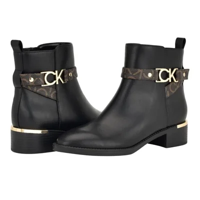 Botín Calvin Klein Dhara negro tacón de 27 cm y 4 cm de altura