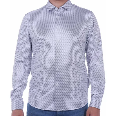 Camisa Estampado Geométrico Manga Larga Ted Lapidus para Hombre