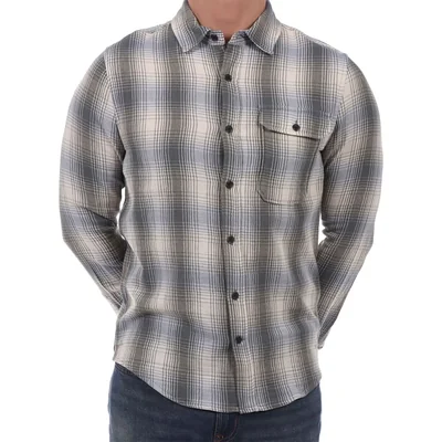 Camisa Cuadros Manga Larga con Bolsillo Bruno Magnani para Hombre