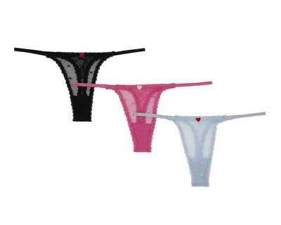 Tanga de Encaje Lovest para Mujer 3 Piezas