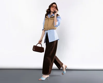 Pantalón Barrel Sahara by Ángel Grave para Mujer