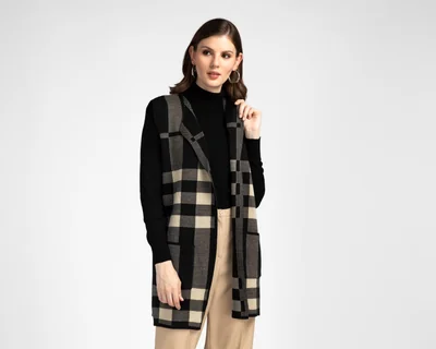 Chaleco a Cuadros Sahara para Mujer