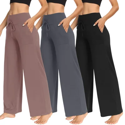 Pantalones Tnnzeet De Pierna Ancha Paquete De 3 Para Mujer - Venta Internacional.