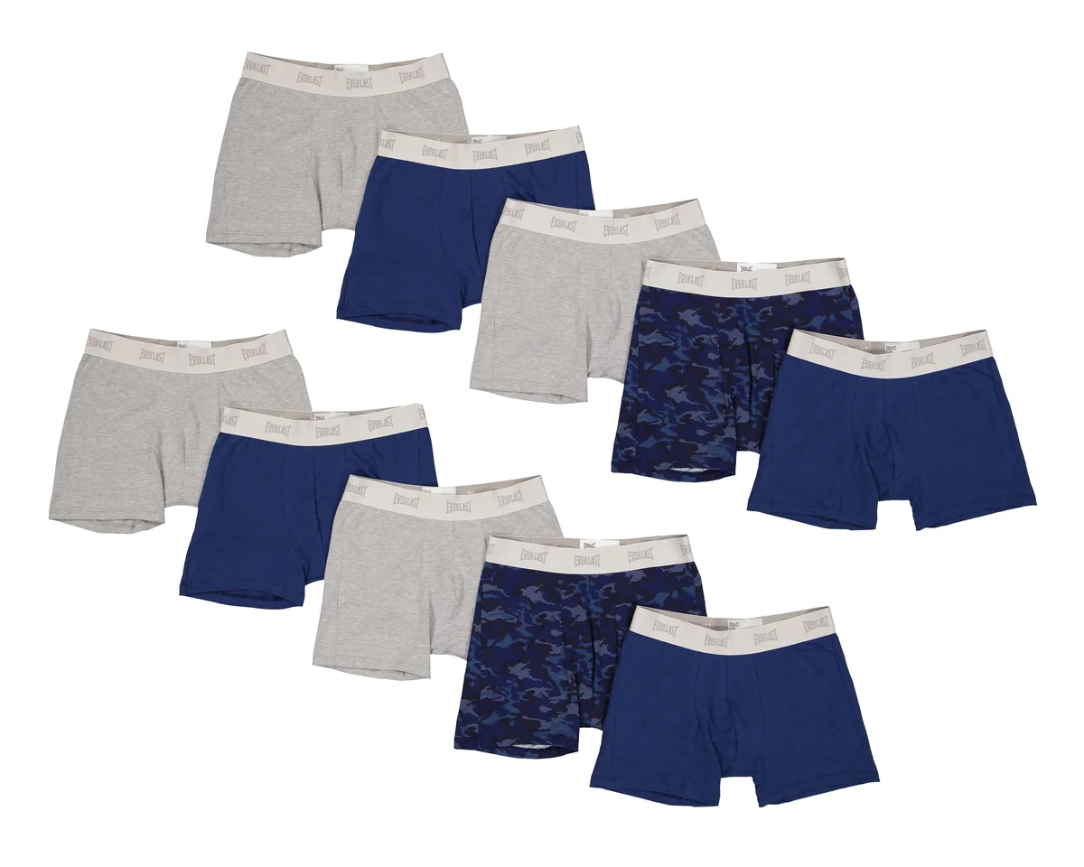 Bóxer Largo Everlast Azul para Hombre 10 Piezas