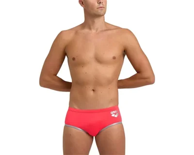 Traje De Baño Natación Arena One Briefs Big Logo 005914-450 Rojo