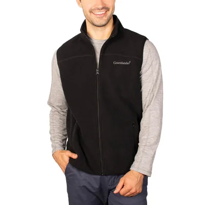 Chaleco De Fleece Para Hombre Con Bolsillos Greenlander Negro