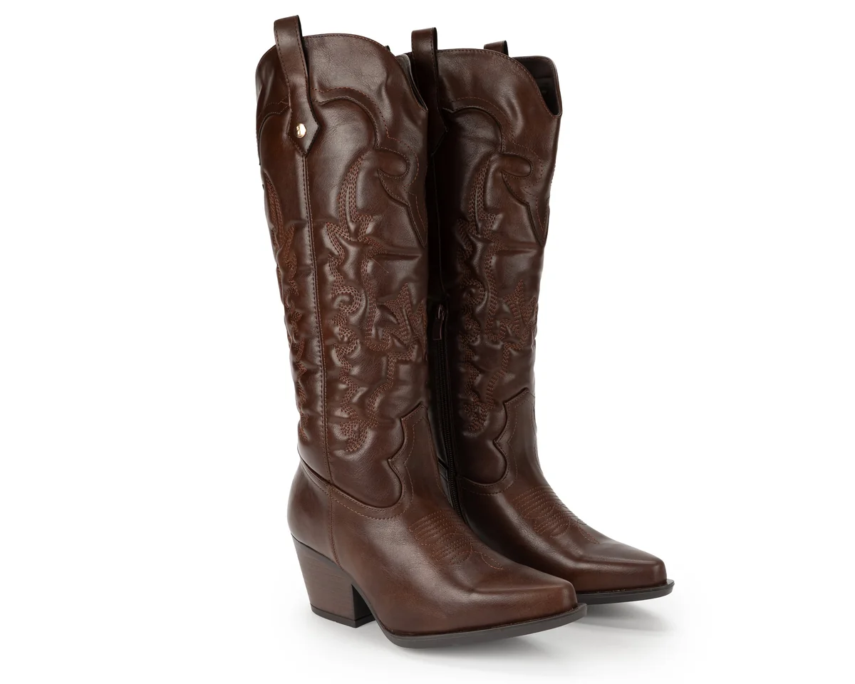 Botas Vaqueras Andrea con Bordados para Mujer