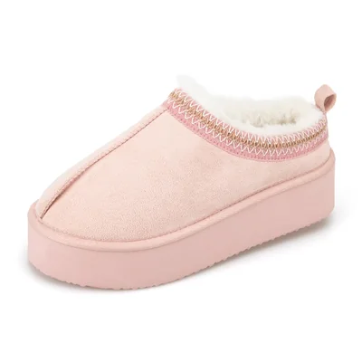 Pantufla Jessica Simpson Rosa Empolvado Microgamuza Talla Pequeña - Venta Internacional.