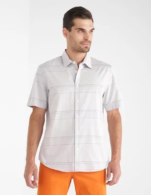 Camisa casual Regent Street de algodón manga corta para hombre