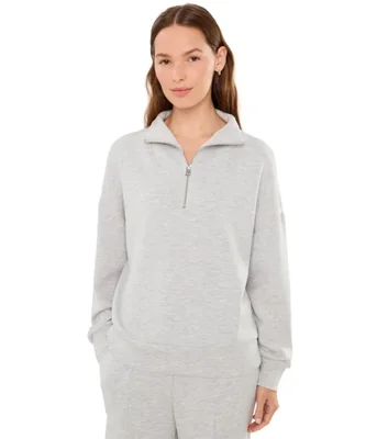 Sudadera Varley Hawley Media Cremallera Mujer Talla L Gris Claro Marl