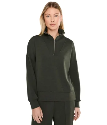 Sudadera Varley Hawley 1/2 Cremallera Olive Marl Talla Mediana