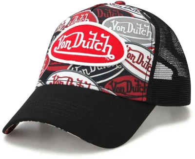 Gorra Trucker Von Dutch Monograma con Malla y Cierre Snapback