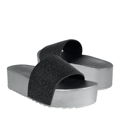 SANDALIAS DAMA FUROR 24065 GLITTER PLATA