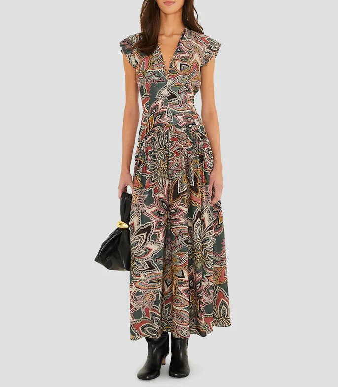 Vestido Maxi Tapestry Flowers estampado Mujer
