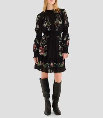 Vestido corto manga larga fantasía Mujer