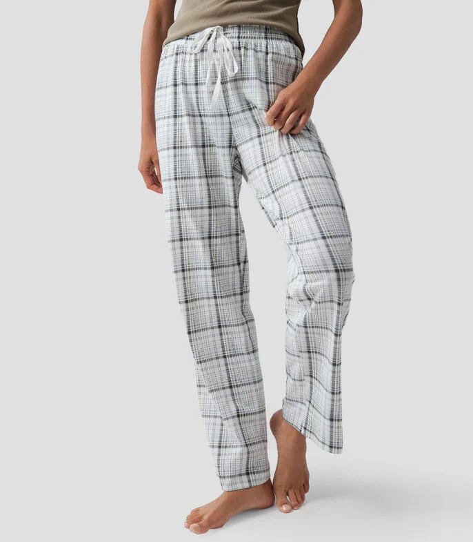 Pantalón de pijama con cuadros Mujer