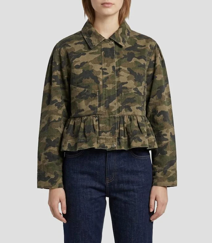 Chamarra con estampado Mujer