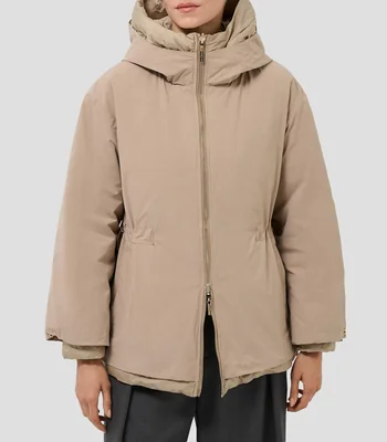 Chamarra corta reversible acolchada con Sorona Mujer