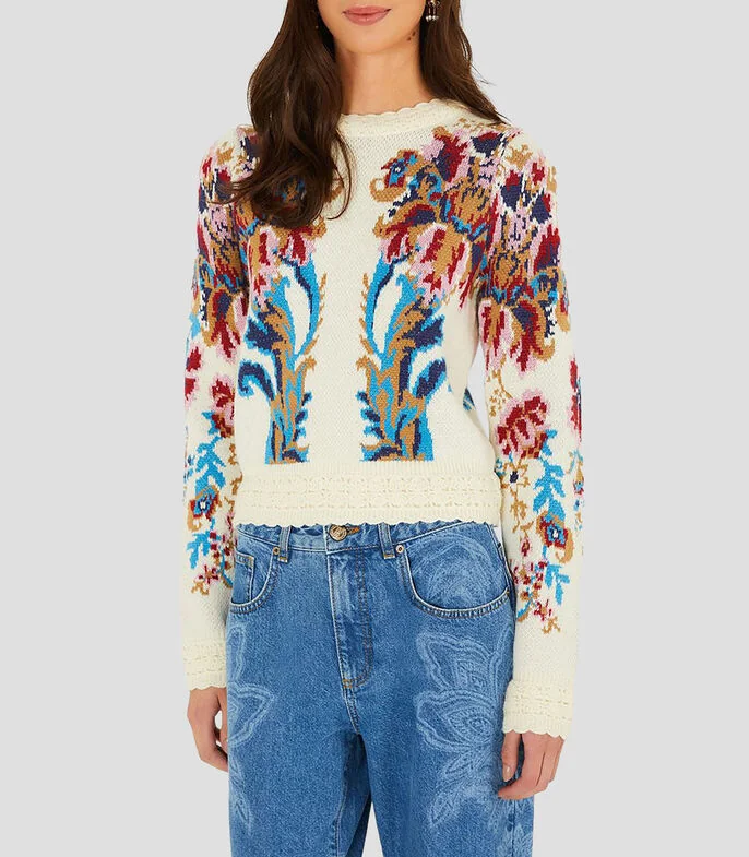 Suéter Arabesque Off Cuello Redondo Mujer