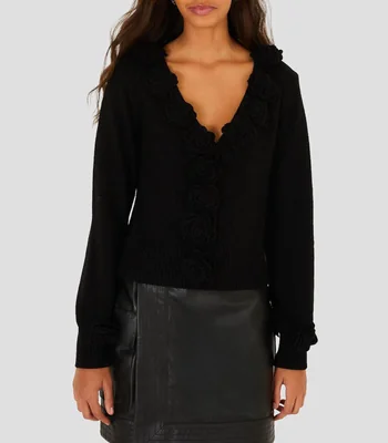 Suéter cuello V Mujer
