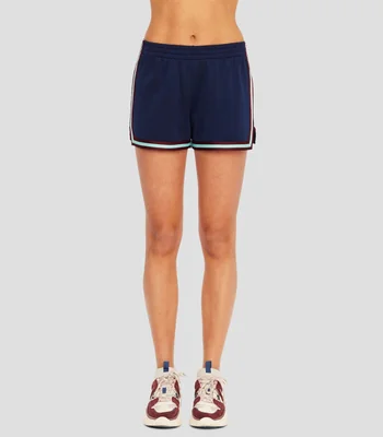 Short para correr con franjas Mujer