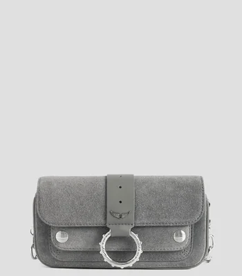 Bolsa crossbody gris en piel Kate lisa Mujer