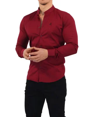Camisa casual John Leopard manga larga para hombre