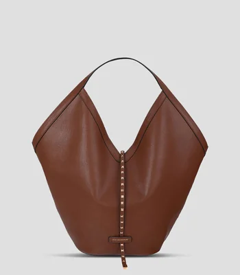 Bolsa Tote Shopper efecto piel con tira mini tachas Mujer