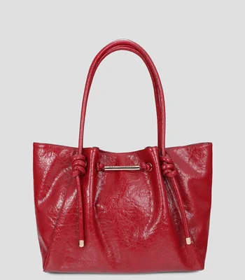 Bolsa Tote Shopper con logo troquelado Mujer