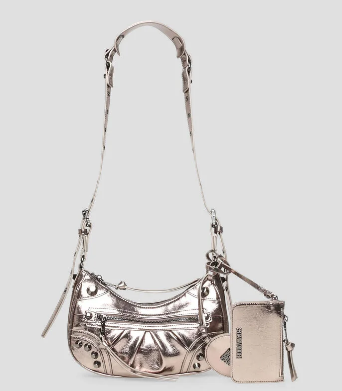 Bolsa crossbody con aditamentos Mujer