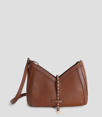 Bolsa Shoulder efecto piel con tira mini tachas Mujer
