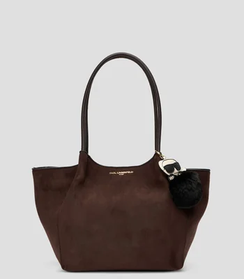 Bolsa tote café en piel Mujer