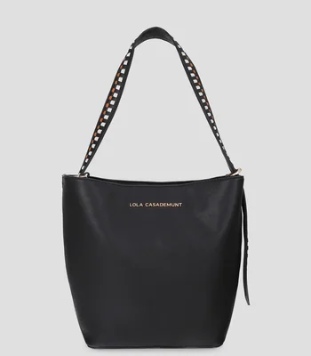 Bolsa Tote Shopper asa trenzada tricolor Mujer