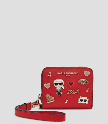 Cartera en cuero de vaca Paris Meribel con muñequera fantasía Mujer