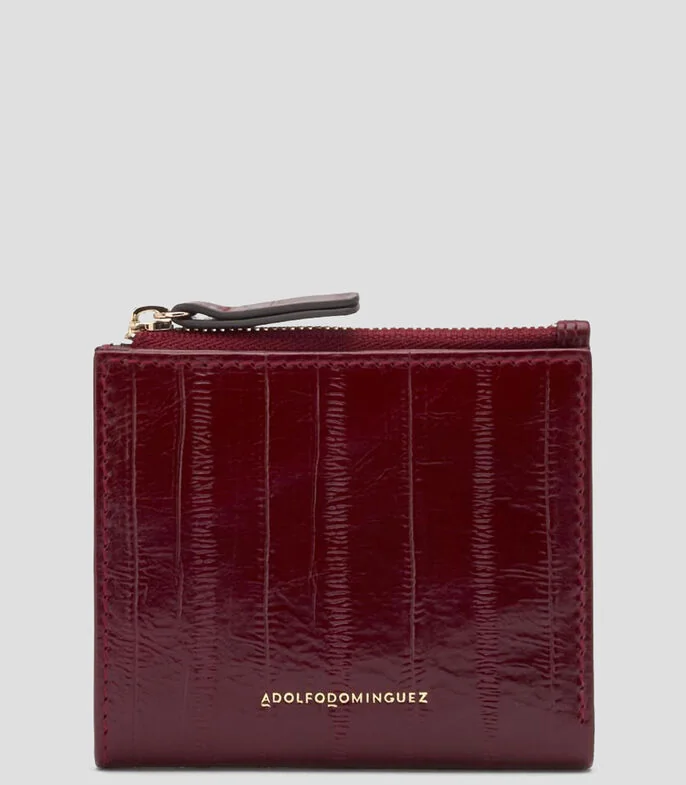 Cartera en piel sólido Mujer