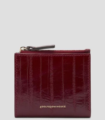 Cartera en piel sólido Mujer