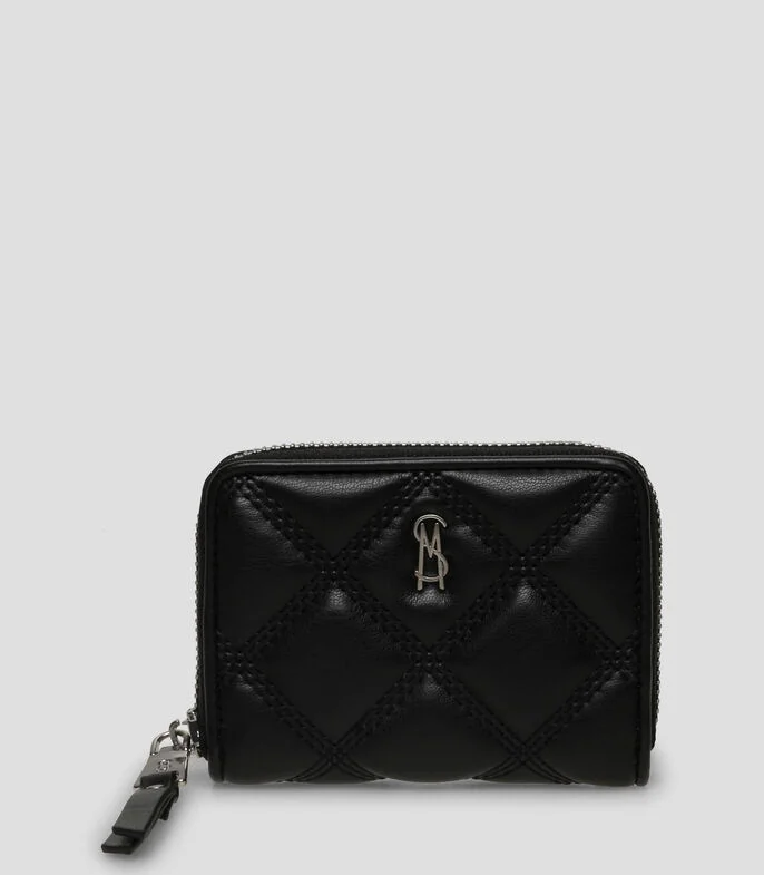 Cartera negra diseño acolchado Mujer