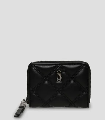 Cartera negra diseño acolchado Mujer