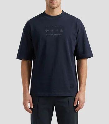 Playera cuello redondo manga corta estampado Hombre