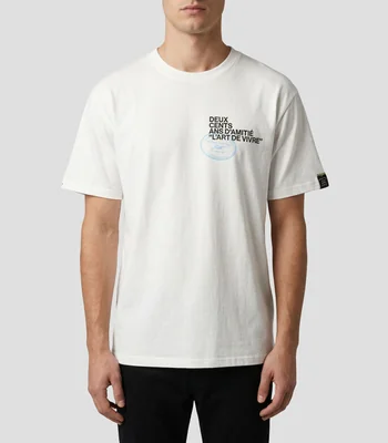 Playera cuello redondo manga corta estampada Hombre