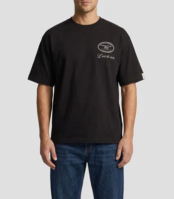 Playera cuello redondo manga corta estampado Hombre
