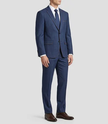 Traje de corte regular con microdiseños Hombre