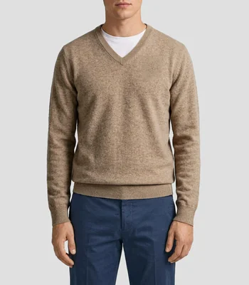 Suéter cuello en V Hombre