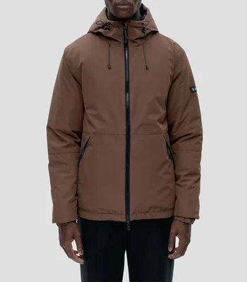 Chamarra deportiva con capucha café Volga Hombre